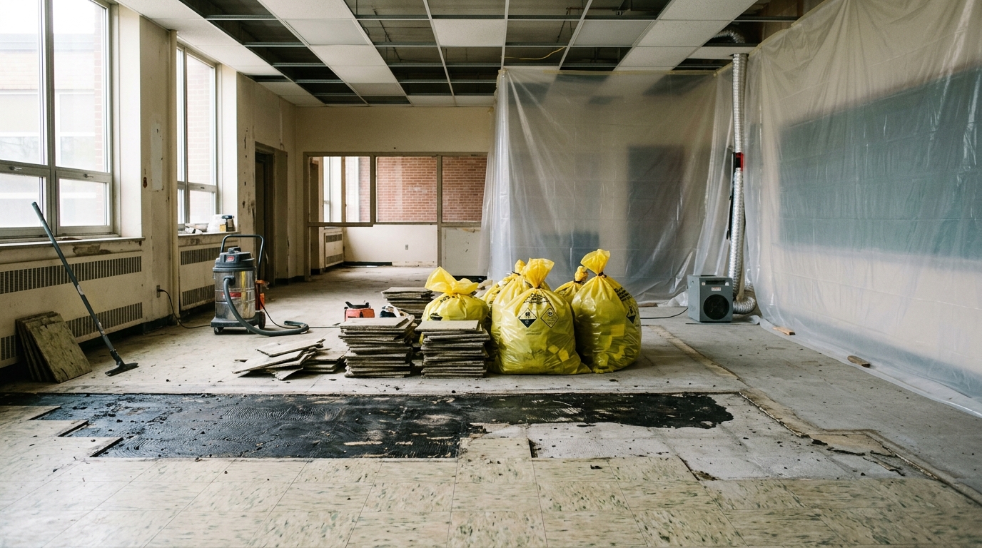 Asbestos Floor Tile and Mastic Removal