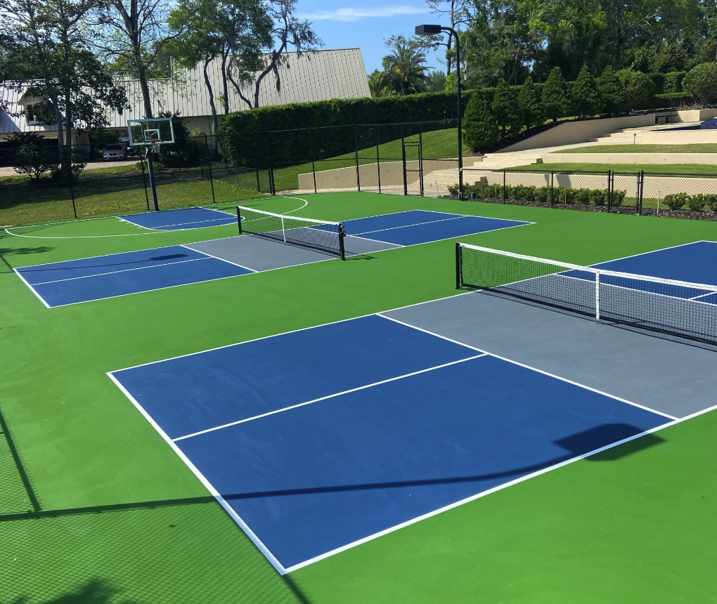 Get tournament-grade athletic surfaces with certified Dynaflex Tennis Court System installation.